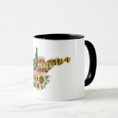 West Virginia/Sonnenblume/Flagge Tasse (VorderseiteRechts)