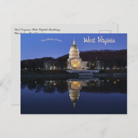 West Virginia Staat Hauptstadt Gebäude Postkarte (Vorne/Hinten)