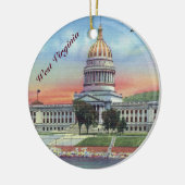 West Virginia Staat Hauptstadt Keramikornament (Links)