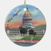 West Virginia Staat Hauptstadt Keramikornament (Hinten)