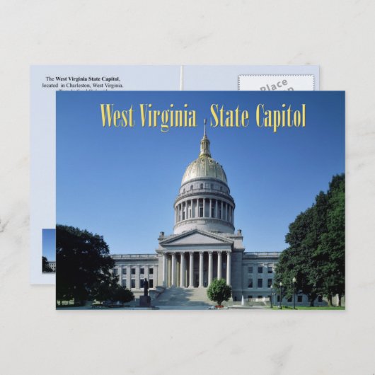 West Virginia Staat Hauptstadt Postkarte (Vorne/Hinten)