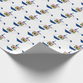 West Virginia Staat Kontur Karte und Flagge Geschenkpapier (Ecke)