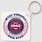 West Virginia Staat Schlüsselanhänger (Rückseite)