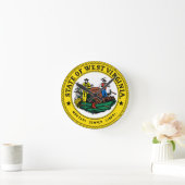 West Virginia Staat Siegel Clock Runde Wanduhr (Zuhause)