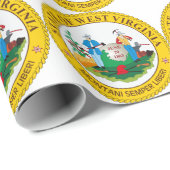 West Virginia Staat Siegel Geschenkpapier (Rolleneckpunkt)