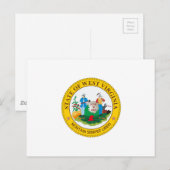 West Virginia Staat Siegel Postkarte (Vorne/Hinten)