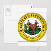 West Virginia Staat Siegel Postkarte (Vorne/Hinten)