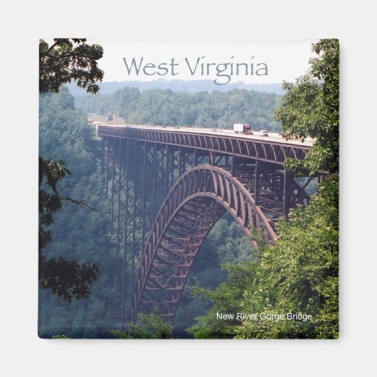 West Virginia Staat Travel Foto Kühlschrankmagnet (Vorne)