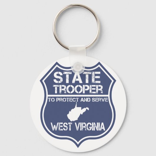 West Virginia Staat Trooper schützen und bedienen Schlüsselanhänger (Vorderseite)