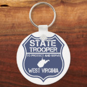 West Virginia Staat Trooper schützen und bedienen Schlüsselanhänger (Vorderseite)