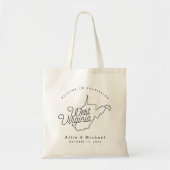 West Virginia Staat Wedding Welcome Tote Bag Tragetasche (Vorne)