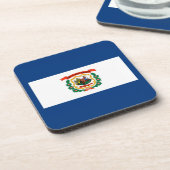 West Virginia Staatsflagge Design Untersetzer (Linke Seite)
