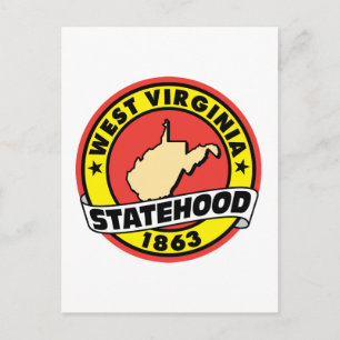 West Virginia Staatsgründung 1863 Postkarte