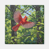 West Virginia State Bird Northern Cardinal Magnet (Vorne)
