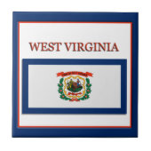 West Virginia State Flag Design Tile Fliese (Vorderseite)
