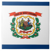West Virginia State Flag Tile Fliese (Vorderseite)