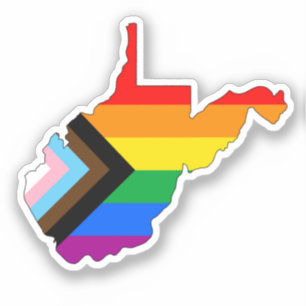 West Virginia State Pride LGBTQ Progress Pride Aufkleber
