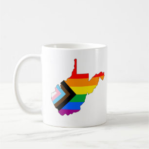 West Virginia State Pride LGBTQ Progress Pride Kaffeetasse