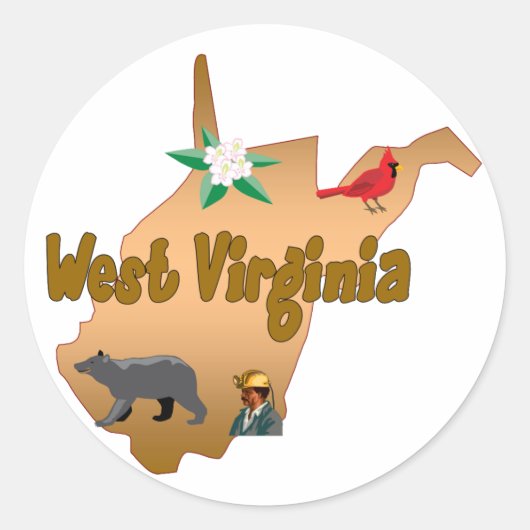 West Virginia Sticker (Vorderseite)