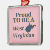 West Virginia, Stolz als West-Virginier Silbernes Ornament (Links)