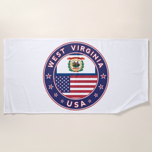 West Virginia Strandtuch (Vorderseite)