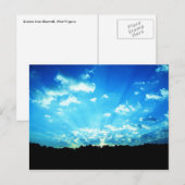 West Virginia Sunrise Blue Postkarte (Vorne/Hinten)