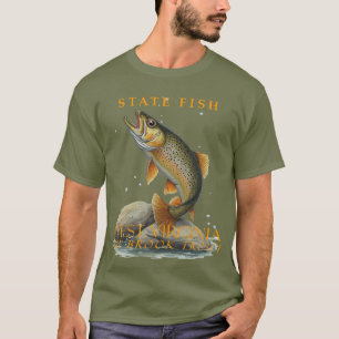 West Virginia Territorium Fisch der Bachforelle T-Shirt