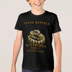 West Virginia Territory Reptil Die Klapperschlange Tri-Blend Shirt
