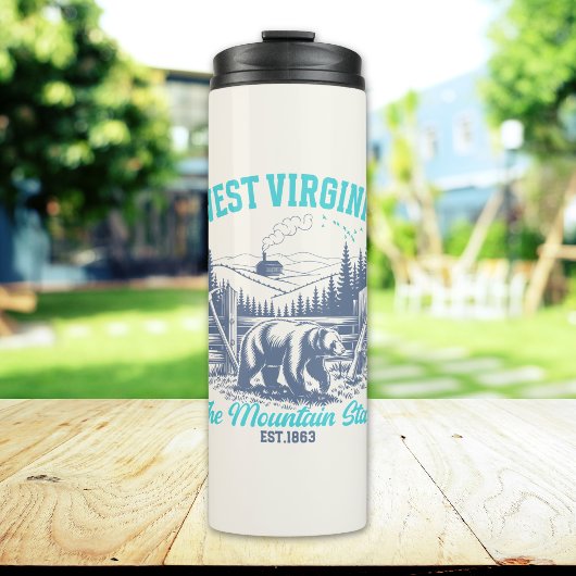 West Virginia The Mountain State Thermosbecher