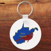 West Virginia und Kardinal Schlüsselanhänger (Vorderseite)