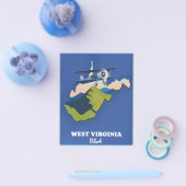 West Virginia USA Karte (Einzeln)