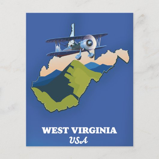 West Virginia USA Karte (Vorne)