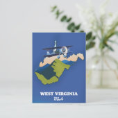 West Virginia USA Karte (Stehend Vorderseite)