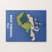 West Virginia USA Karte Puzzle (Horizontal)
