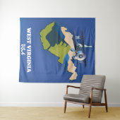 West Virginia USA Karte Wandteppich (Beispiel (Horizontal))