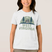 West Virginia, USA Tri-Blend Shirt (Vorderseite)