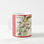 West Virginia Vintag Illustriert Kaffeetasse (Vorderseite Links)