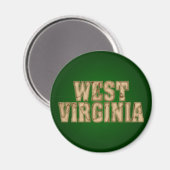 West Virginia Vintag Magnet (Vorderseite/Rückseite)