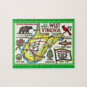 West Virginia Vintag Map Puzzle (Horizontal)