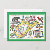 West Virginia Vintag Postcard Postkarte (Vorne/Hinten)