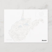 West Virginia Vintage Bilderkarte Antique Chart Postkarte (Rückseite)