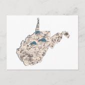 West Virginia Vintage Bilderkarte Antique Chart Postkarte (Vorderseite)