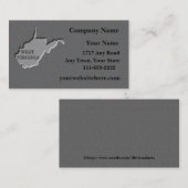 West Virginia Visitenkarte geschnitzten Stein Look (Vorne/Hinten)