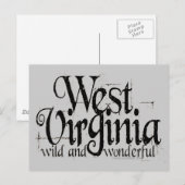 West Virginia W&W_Black Postkarte (Vorne/Hinten)