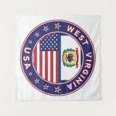 West Virginia Wandteppich (Vorderseite (Horizontal))