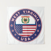 West Virginia Wandteppich (Vorderseite)