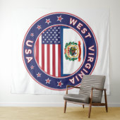 West Virginia Wandteppich (Beispiel (Horizontal))