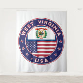West Virginia Wandteppich (Vorderseite)