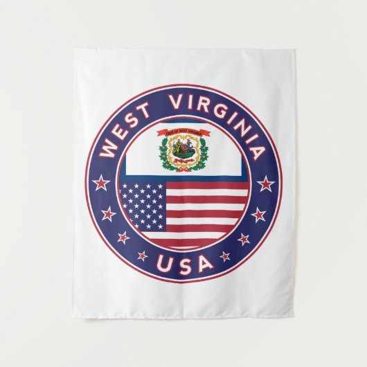 West Virginia Wandteppich (Vorderseite)