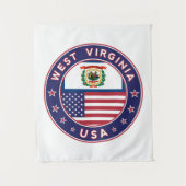 West Virginia Wandteppich (Vorderseite)